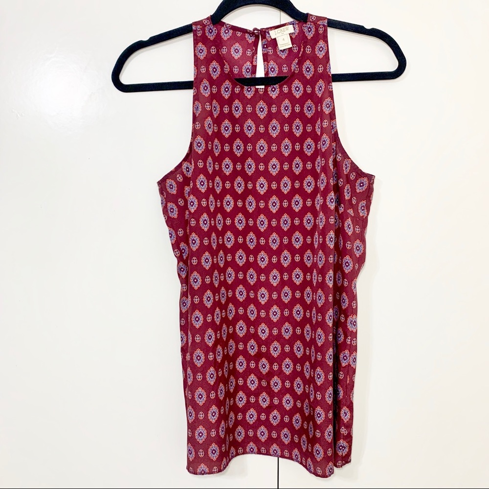 JCREW sleeveless medallion top